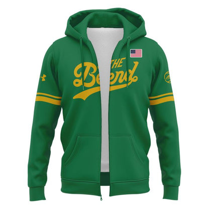 2025 "The Bend" River Pattern Uniform Green Zip Hoodie