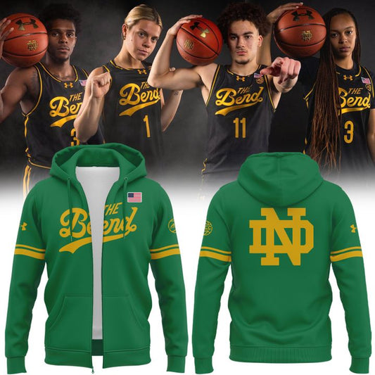 2025 "The Bend" River Pattern Uniform Green Zip Hoodie