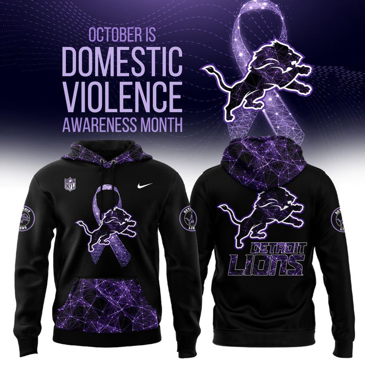 Detroit Lions Domestic Violence Awareness Month Hoodie