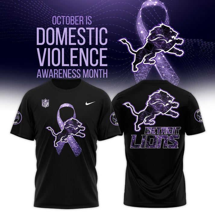 Detroit Lions Domestic Violence Awareness Month Tee