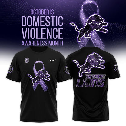 Detroit Lions Domestic Violence Awareness Month Tee