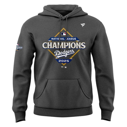 2025 Dodgers National League Champions Gray Hoodie