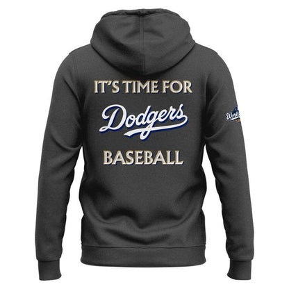 2025 Dodgers National League Champions Gray Hoodie