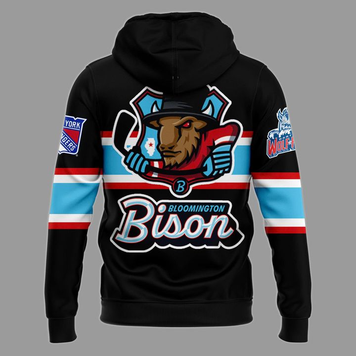 Bloomington Bison New 2025 - 2026 Hoodie-Black