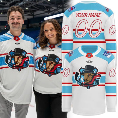 Bloomington Bison New 2025 - 2026 Hockey Jersey-White