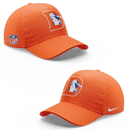 Men's NFL Denver Broncos Throwback 1977 Orange Quarter Zipper Hoodie