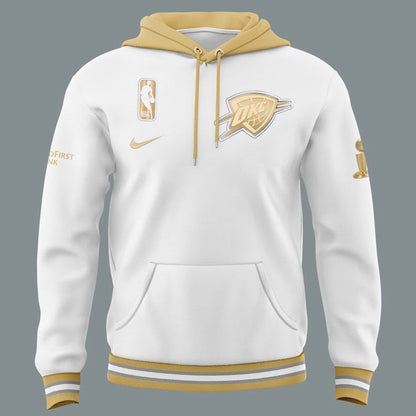 OKC Thunder 2025 Ring Ceremony White Hoodie v2
