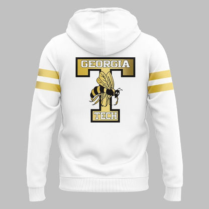 Special Edition Georgia Tech Wordmark Uniform White Hoodie