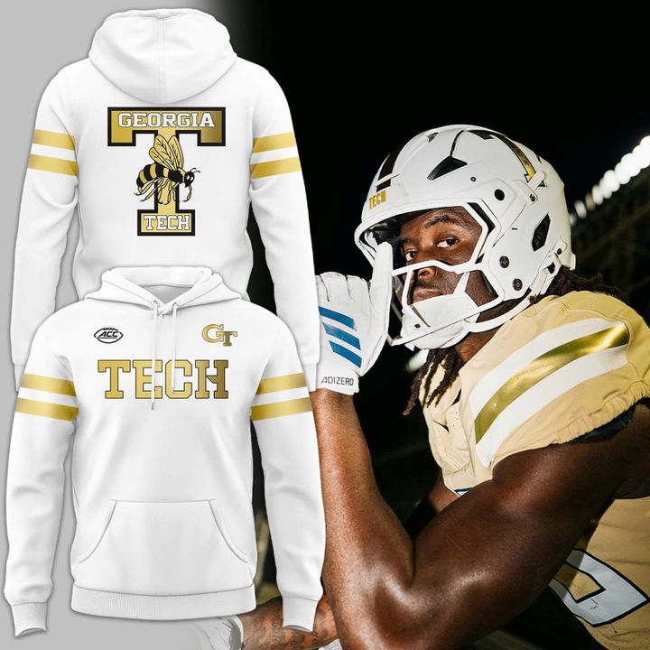Special Edition Georgia Tech Wordmark Uniform White Hoodie