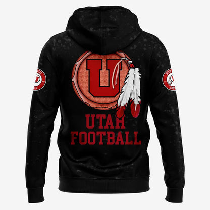 Utah Utes Football "𝟮𝟬𝟮𝟱 𝗛𝗮𝗻𝗱 𝗣𝗮𝗶𝗻𝘁𝗲𝗱" Hoodie
