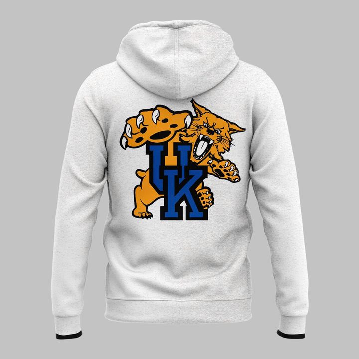 Speical 2025 Kentucky Wildcats Old Logo White Zip Hoodie