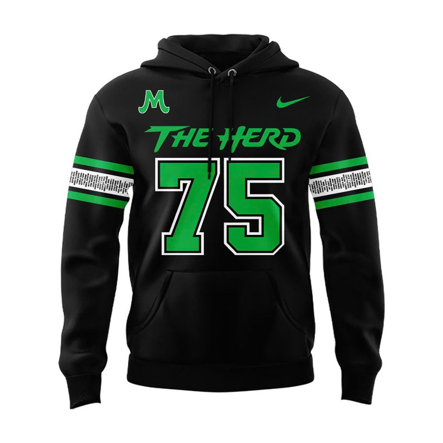 NOVEMBER 14, 1970 The Herd Wordmark "For The 75" Logo Hoodie V2
