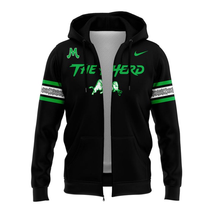 NOVEMBER 14, 1970 The Herd Wordmark "For The 75" Logo Zip Hoodie