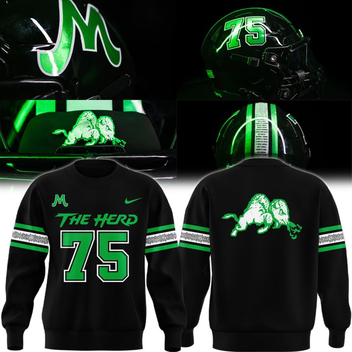 NOVEMBER 14, 1970 The Herd Wordmark "For The 75" Logo Sweat V2