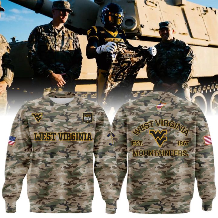 2025 Limited Edition Camo sweatshirt West Virginia Football for fans