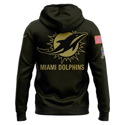Miami Dolphins '' Military Night '' Special Hoodie 2025