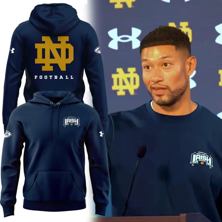 Special 2025 Here Come The Irish Notre Dame Football Hoodie v2