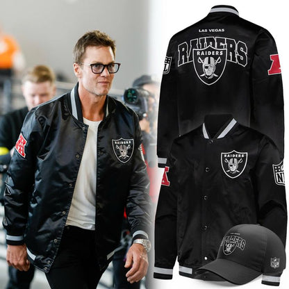 Tom Brady x Las Vegas Raiders Premium Bomber Jacket