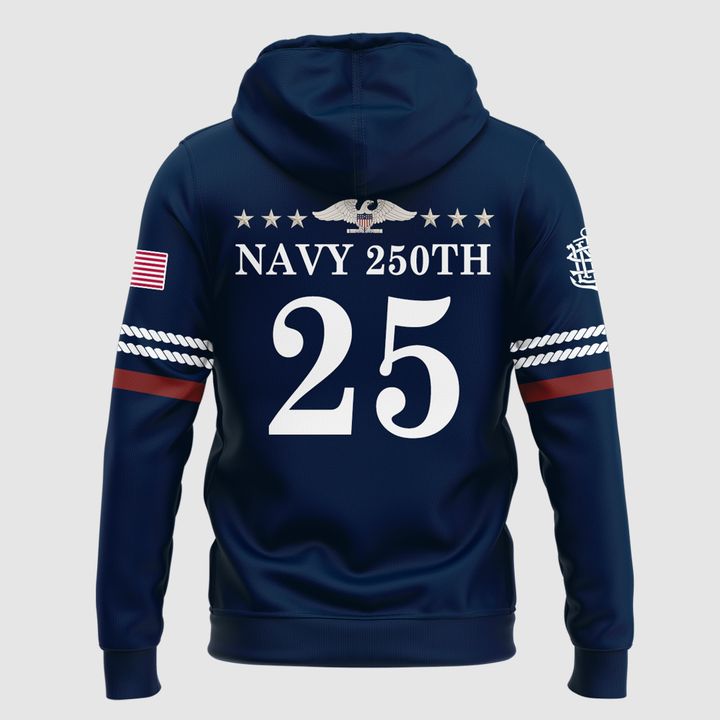 2025 Limited Edition Hoodie Navy Football uniform 250 years for fans