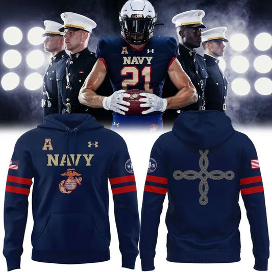 2025 Navy Midshipmen 250th U.S. Marines Hoodie