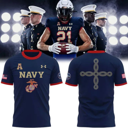 2025 Navy Midshipmen 250th U.S. Marines t-shirt