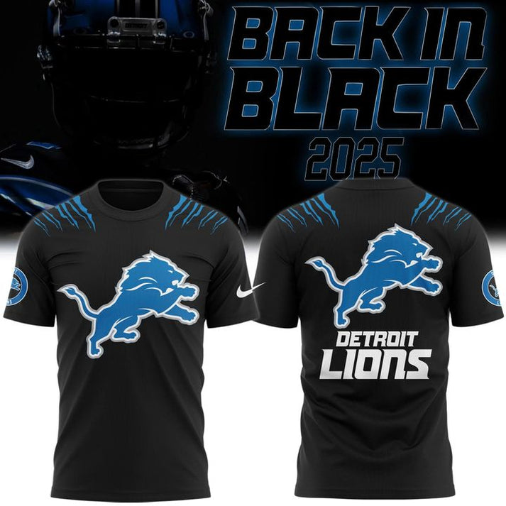 Back In Black Detroit Lions 2025 T-Shirt