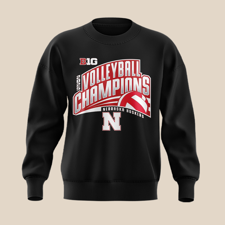 01. Nebraska Volleyball  2025 BIG TEN CHAMPIONS Sweatshirt