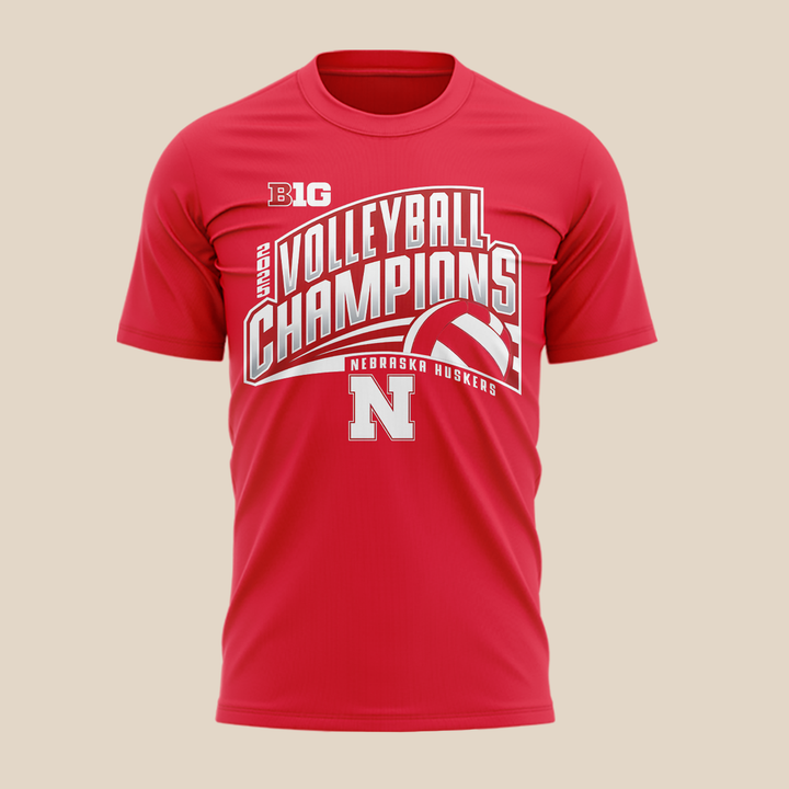 Nebraska Volleyball  2025 BIG TEN CHAMPIONS  TSHIRT