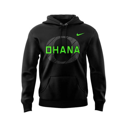 Unisex Black Oregon Ducks Ohana 2025 Hoodie V2
