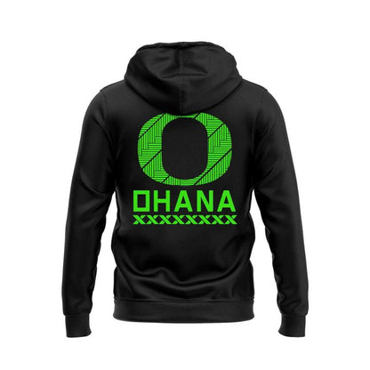 Unisex Black Oregon Ducks Ohana 2025 Hoodie V3