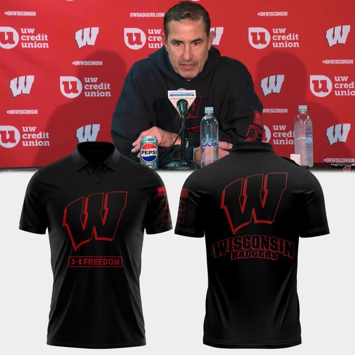 2025 Wisconsin Badgers football Coach Luke Fickell Limited Edition Polo