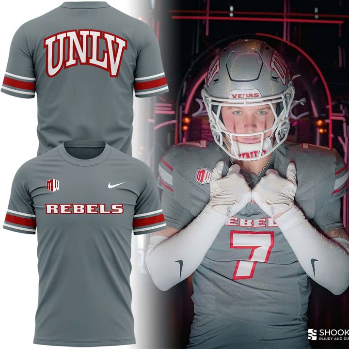 Gray UNLV Football Rivalry Uniform T-Shirt - Limited Edition