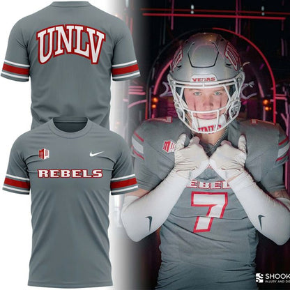 Gray UNLV Football Rivalry Uniform T-Shirt - Limited Edition