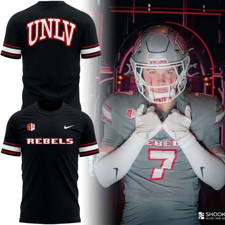 Black UNLV Football Rivalry Uniform T-Shirt - Limited Edition