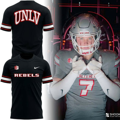 Black UNLV Football Rivalry Uniform T-Shirt - Limited Edition
