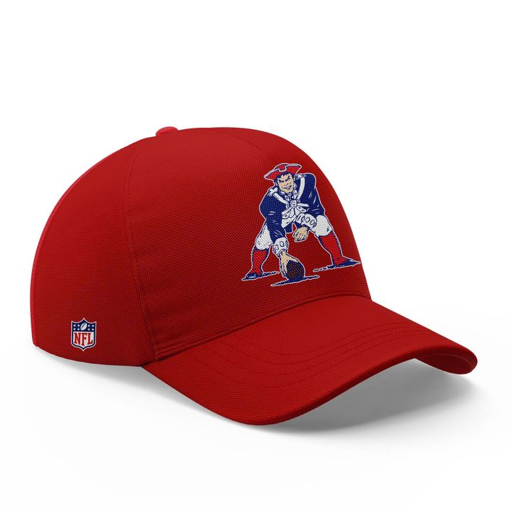 Red New England Patriots Team Authentic Logo Hoodie