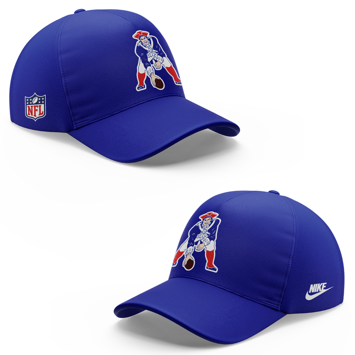 New England Patriots Throwback Historic Royal Pullover Hoodie v2