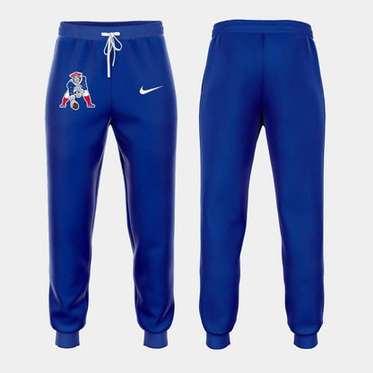 New England Patriots Throwback Historic Royal Pullover Hoodie v2