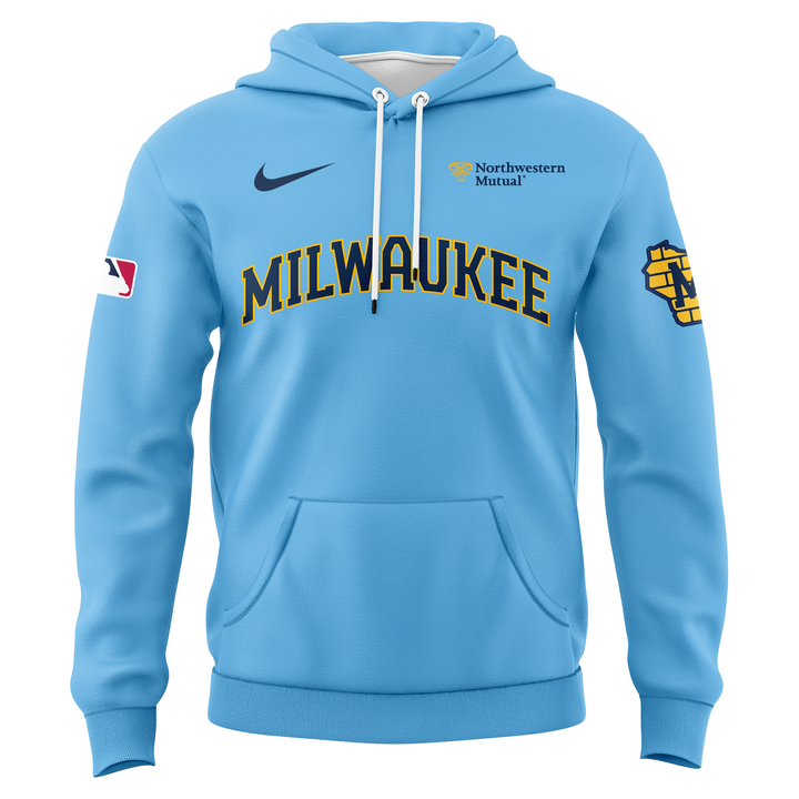 Milwaukee Brewers 2025 Powder Blue Hoodie
