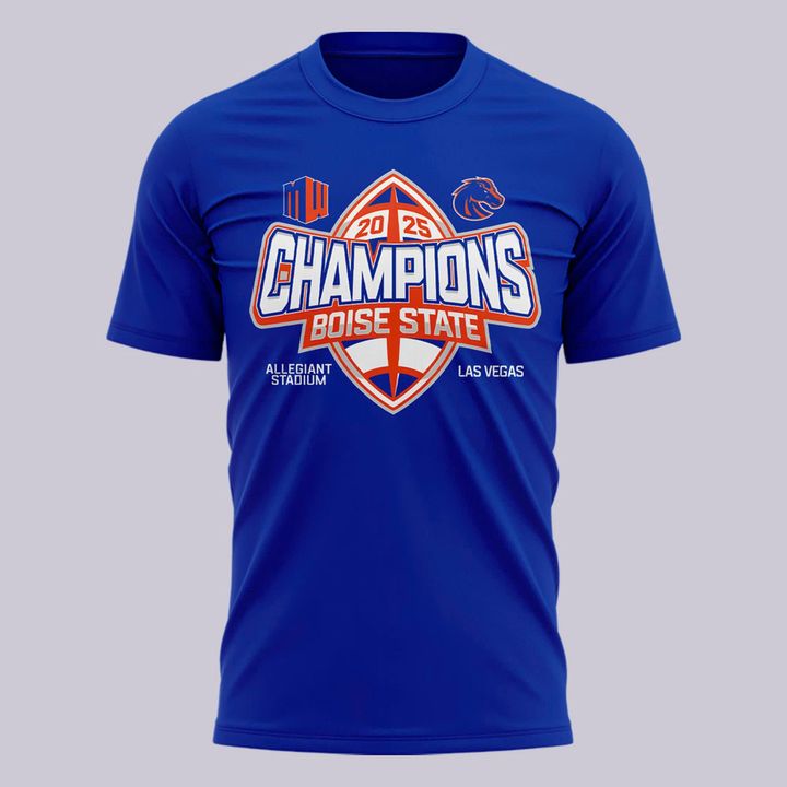 2025 limited edition t-shirt Boise State Broncos Mountain West Football Champions