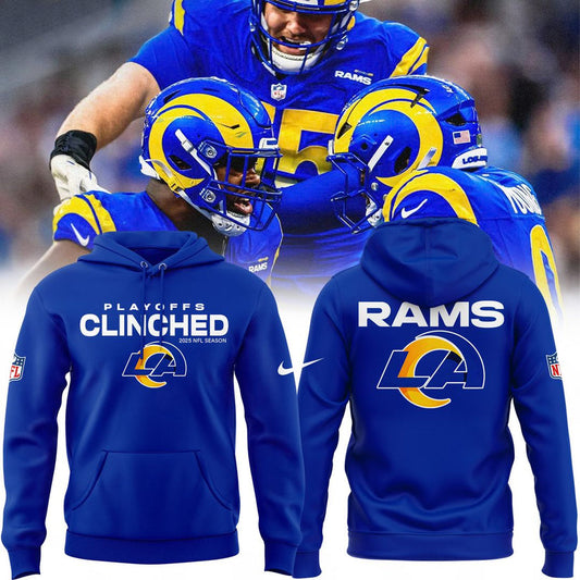 Limited Edition Los Angeles Rams Clinched Playoffs 2025 Hoodie