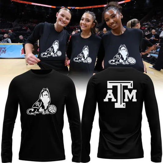Texas A&amp;M Aggies women's volleyball Long Tee Black