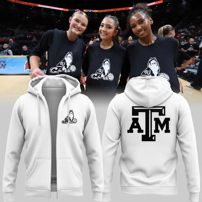 Texas A&amp;M Aggies women's volleyball Zip Hoodie White