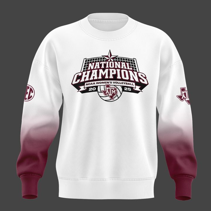 2025 Limited edition Sweatshirt Texas A&amp;M Aggies women's volleyball National Champions for fans