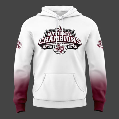 2025 Limited edition Hoodie Texas A&amp;M Aggies women's volleyball National Champions for fans