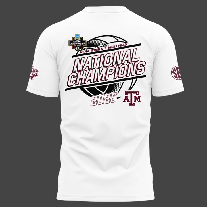 2025 Limited edition T-Shirt Texas A&amp;M Aggies women's volleyball National Champions for fans