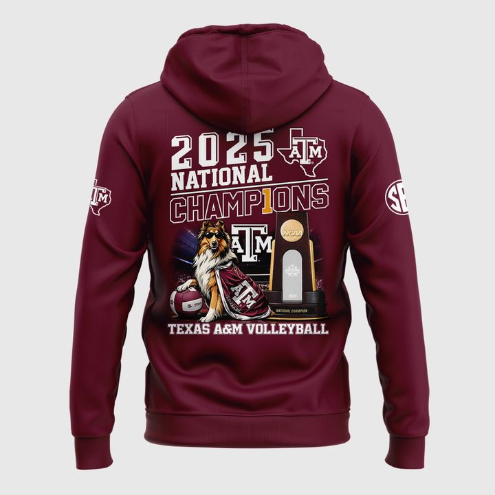 2025 Limited edition Hoodie Texas A&amp;M Aggies women's volleyball National Champions for fans!