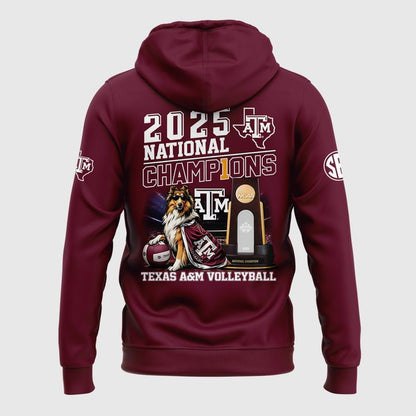 2025 Limited edition Hoodie Texas A&amp;M Aggies women's volleyball National Champions for fans!