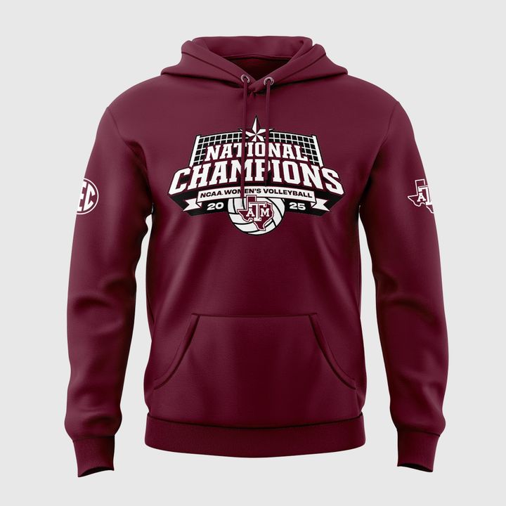 2025 Limited edition Hoodie Texas A&amp;M Aggies women's volleyball National Champions for fans!