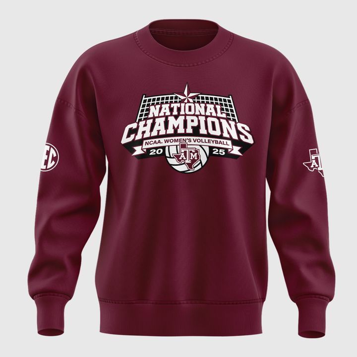 2025 Limited edition Sweatshirt Texas A&amp;M Aggies women's volleyball National Champions